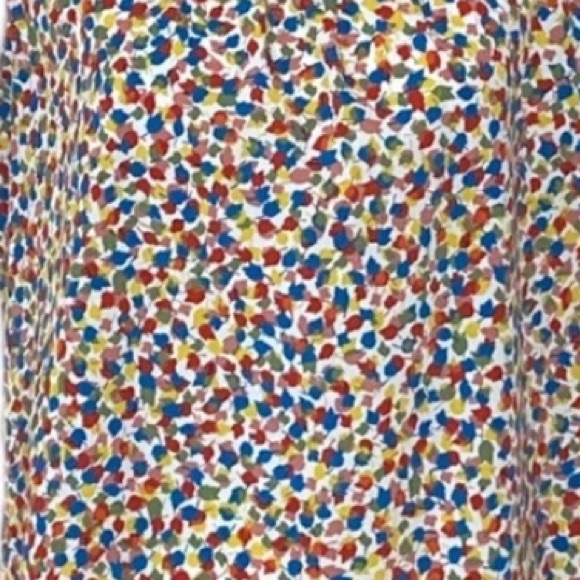 Talbots Rainbow Leaf Print Pleated Blouse Size Medium - Picture 2 of 9